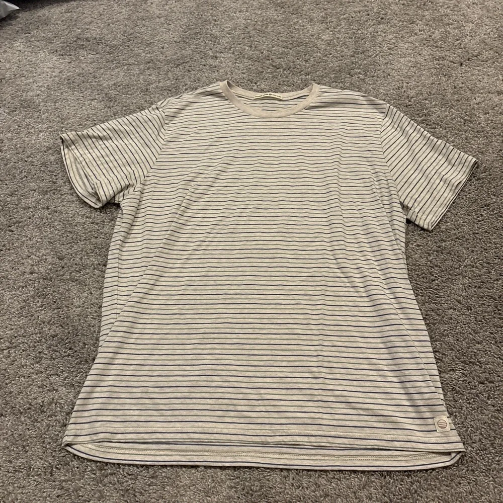 LOT OF 2 Marine Layer T Shirt Womens Size L / XL Blue Striped Short Sleeve